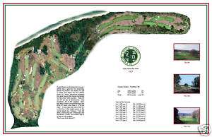 Crystal Downs course map print  