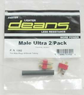 Deans Male Ultra Plugs (2 pieces) *NEW* WSD 1302  