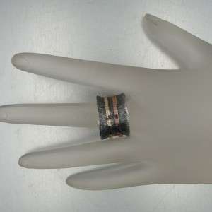 Hadar Designers Swivel Gold Silver Ring 7.5 (Ir556) Y  