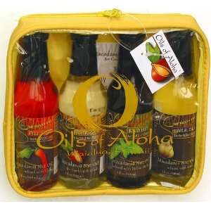 Oils of Aloha Macadamia Nut Cooking & Salad Oil Sampler, 5 Ounce (Pack 