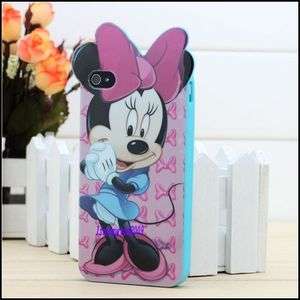 3D Disney Mickey Style TPU Soft Back Cover Case Skin For Iphone 4 4G 