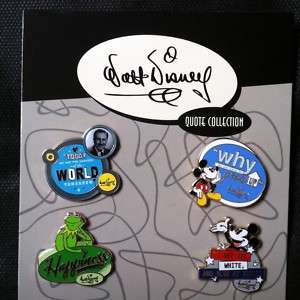Disney Pins  Walt Disney Quotes  Booster collection NEW  