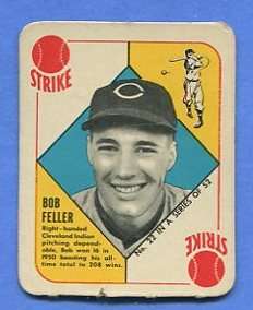 1951 Topps Red Back Baseball Bob Feller #22 EX  