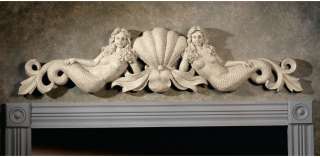 18th Century European Replica Dual Mermaids Home Garden Wall Pediment
