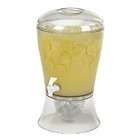 Porcelain Glass Lemonade Dispenser with lid and spigot, Sand Castle 