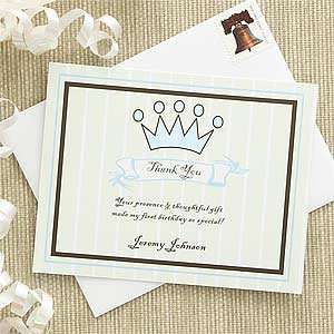  Royal Prince Personalized Thank You Cards for Boys Health 