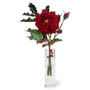   Camelot Rose Floral Arrangement Cylinder Vase 7