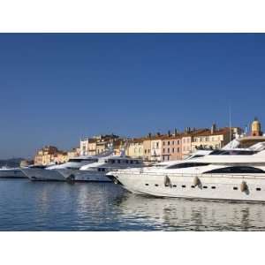  Boats in Harbour, St.Tropez, Cote dAzur, France Stretched 