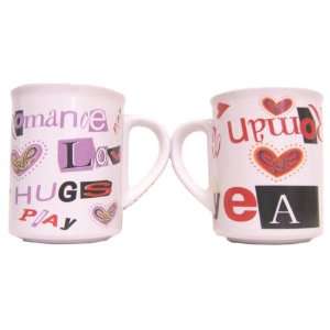   Valentines Ceramic Love Themed Coffee Mug Case Pack 72: Home & Kitchen