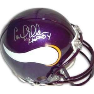 Autographed Carl Eller Mini Helmet