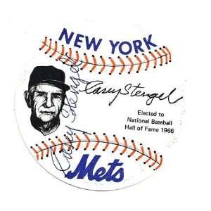 Casey Stengel Autographed Coaster Signed Twice PSA/DNA #C85897   MLB 