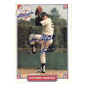 Catfish Hunter Autographed / Signed 1993 Nabisco All Star Card