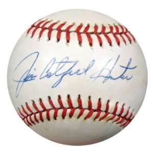  Jim Catfish Hunter Autographed Baseball   AL PSA DNA 