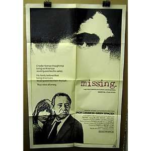  Movie Poster Missing Jack Lemmon Sissy Spacek F63 