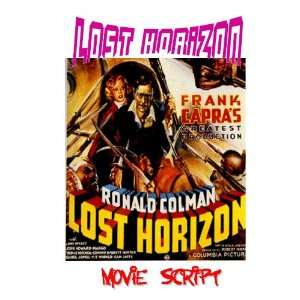 Frank Capras LOST HORIZON Movie Script