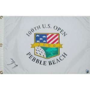  Gary Player Signed 2000 Pebble Beach US Open Flag: Sports 