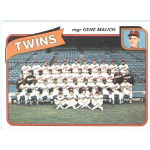  1980 Topps # 328 Gene Mauch MGR Minnesota Twins Baseball 