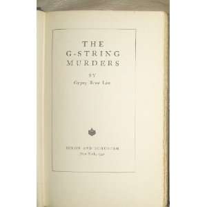   The G String Murders (An Inner Sanctum Mystery) Gypsy Rose Lee Books