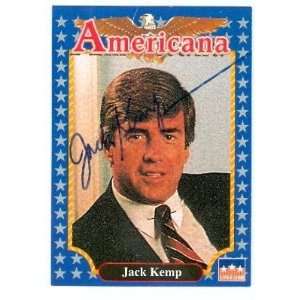Jack Kemp Autographed Trading Card Americana:  Sports 