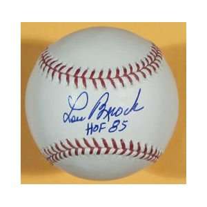  Lou Brock Autographed MLB Baseball St. Louis Cardinals w 