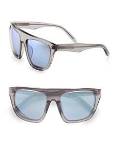 Alexander Wang by Linda Farrow   Retro Modified Wayfarer Sunglasses