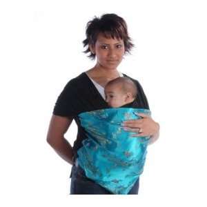 Moby D Wrap Baby Carrier Silk Panel   Blue Baby