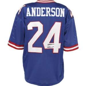 Ottis Anderson Autographed Jersey  Details Blue, Custom, SB MVP 