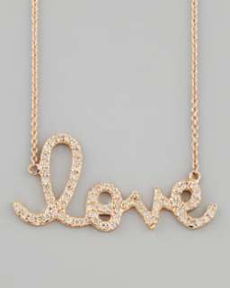 Y17AB Sydney Evan Rose Gold Diamond Love Necklace, Large