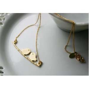    Rebecca LBBG Love Bird on Branch Necklace   Gold Rebecca Jewelry