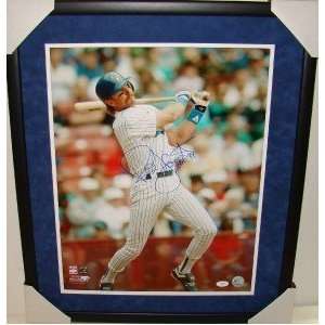 Robin Yount Autographed Picture   New SUEDE Framed 16X20 JSA