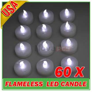 24 X Led Battery Operated Flameless Tealight Candles US cool white 