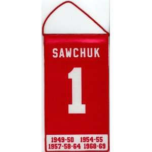 Terry Sawchuk Detroit Red Wings Mini Retirement Banner 