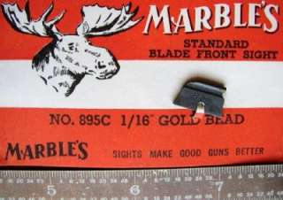 vintage Marbles #895C front sight blade 1/16 gold bead Winchester 
