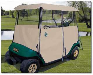 Passenger Drivable Golf Cart Enclosure   TAN   NEW  
