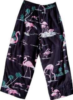   Pants   Pink Flamingos Womens Hawaiian Aloha Cropped Pants Clothing
