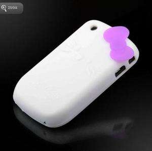 White Hello Kitty Silicone Case For Blackberry 8520 8530 9300 Curve 