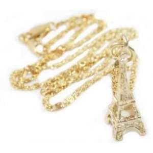   GL 3 D Eiffel Tower Charm Necklace   Lifetime Warranty Jewelry