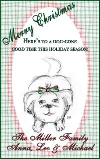 Personalized Dog Puppy Christmas Holiday Greeting Cards  