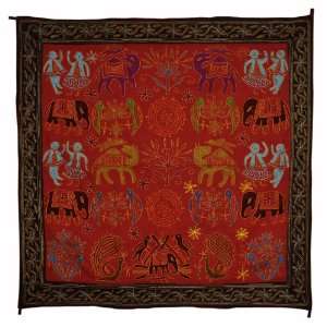  Handmade Indian Elephant Tapestry Wall Hanging Table Throw 