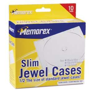  MEMOREX 32021916 CD SLIM JEWEL CASES (CLEAR, 10 PK) Electronics