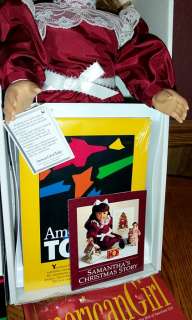 American Girl Samantha Doll w/ Extras Christmas Dress Retired Pleasant 