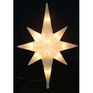  11 Sugared Clear North Star Christmas Tree Topper #ES61 