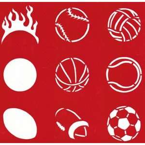    SPORT BALL STENCIL Snazaroo Face Painting Stencil Toys & Games