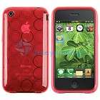 iPhone 3 3GS Pink Clear TPU Silicone Skin Case Cover  