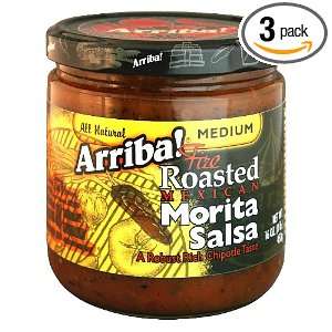 Arriba Mortia Mexican Fire Roasted Salsa, Medium Hot, 16 Ounce (Pack 