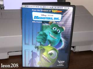 Monsters, Inc. (DVD, 2002), 2 Disc Collectors Edition, Disney 