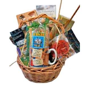 Gone Fishing Gourmet Food Basket   Christmas Holiday Gift Idea for Men 
