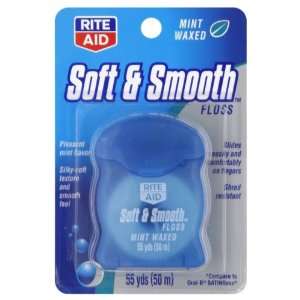  Rite Aid Floss, Soft & Smooth, Mint Waxed, 1 ea Health 