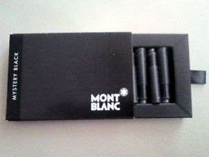 MONTBLANC MYSTERY BLACK FOUNTAIN PEN INK CARTRIDGES 8  