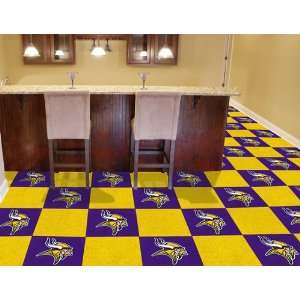   of 20 NFL 18 Minnesota Vikings Carpet Floor Tiles   Covers 45 Sq Feet